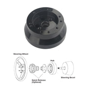 For Chevrolet 5 & 6 Hole Steering Wheel Polished Hub Adapter, Style:Type A