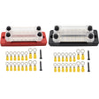CP-3114 1 Pair 150A 12-48V RV Yacht Double-row 6-way Busbar with 32pcs Terminals - Booster Cable & Clip by PMC TechLife | Online Shopping South Africa | PMC TechLife | Buy Now Pay Later Mobicred