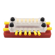 CP-3114 1 Pair 150A 12-48V RV Yacht Double-row 6-way Busbar with 32pcs Terminals