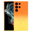 For Samsung Galaxy S22 Ultra 5G Liquid TPU Silicone Gradient MagSafe Phone Case(Orange Yellow) - Galaxy S22 Ultra 5G Cases by PMC TechLife | Online Shopping South Africa | PMC TechLife