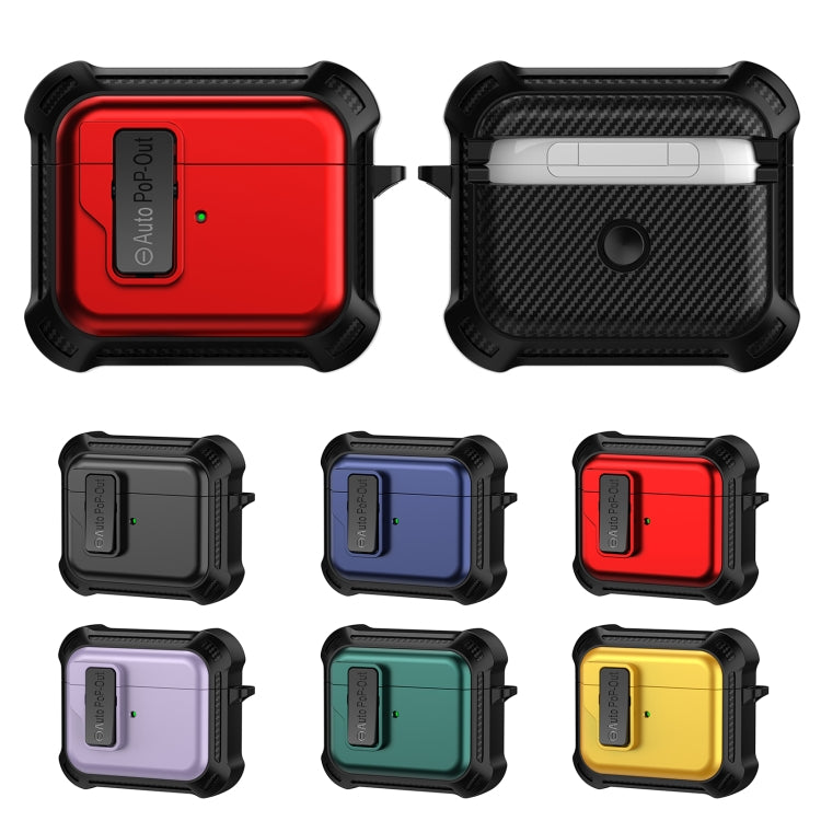 For AirPods 3 Signal Flag Wireless Earphones Case with Security Lock(Yellow)