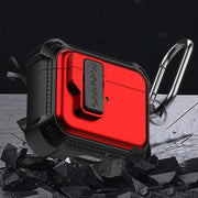 For AirPods 3 Signal Flag Wireless Earphones Case with Security Lock(Red)