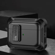 For AirPods Pro 2 Signal Flag Wireless Earphones Case with Security Lock(Black)