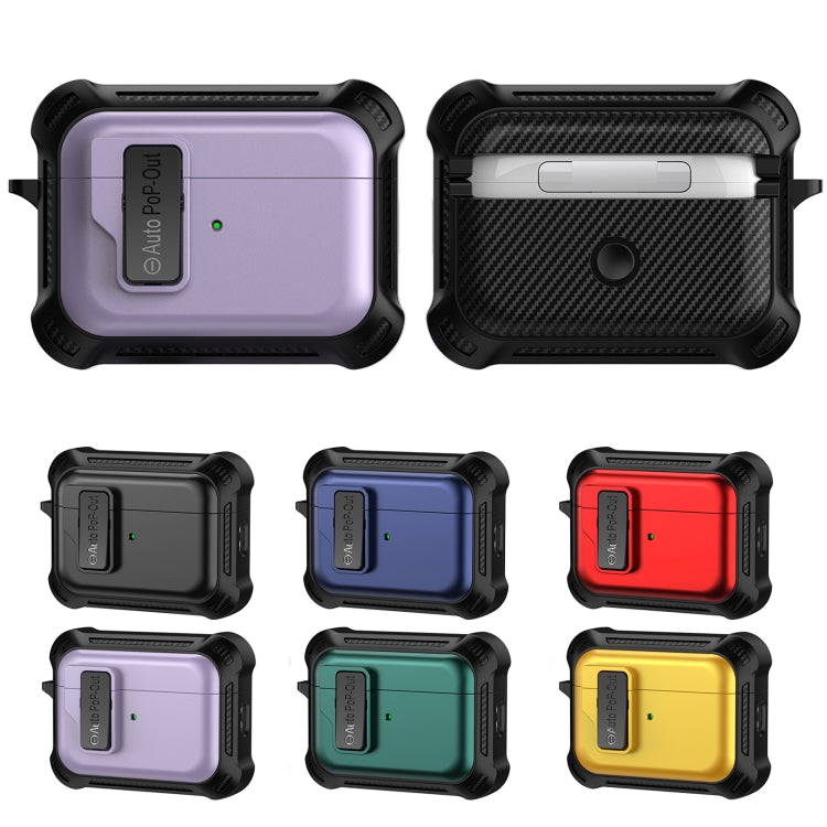 For AirPods Pro 2 Signal Flag Wireless Earphones Case with Security Lock(Red)