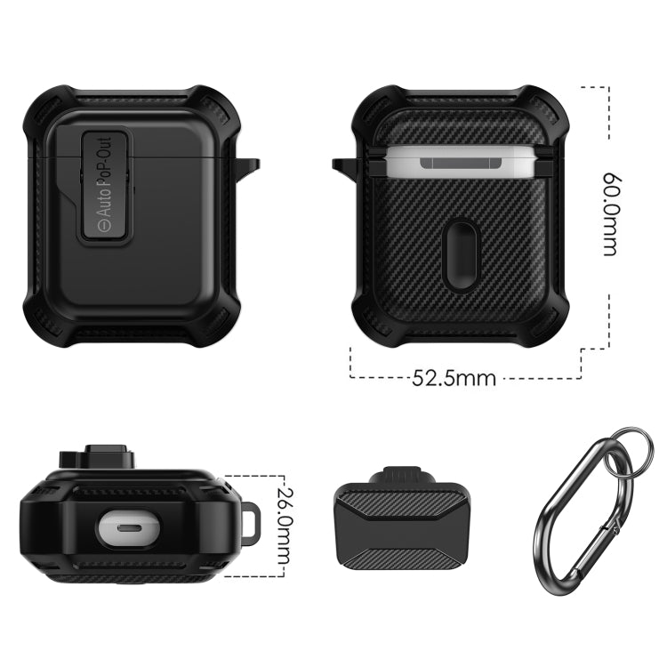 For AirPods 1 / 2 Signal Flag Wireless Earphones Case with Security Lock(Yellow)
