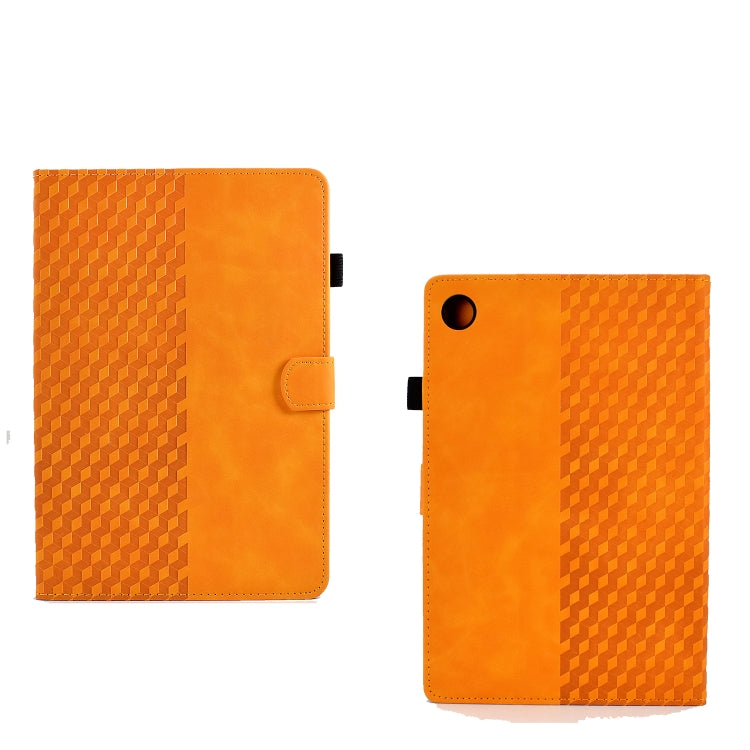 For Huawei MatePad T10 / T10S / Honor Tablet 6 Rhombus Embossed Leather Tablet Case(Khaki)