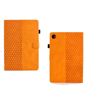 For Huawei MatePad T10 / T10S / Honor Tablet 6 Rhombus Embossed Leather Tablet Case(Khaki)