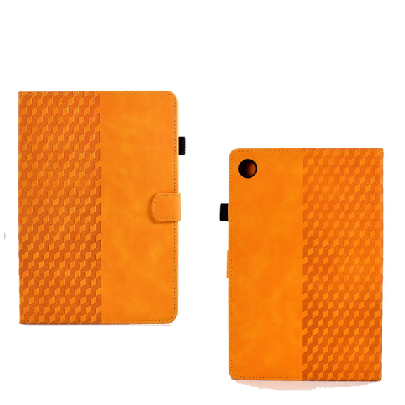 For Huawei MatePad T10 / T10S / Honor Tablet 6 Rhombus Embossed Leather Tablet Case(Khaki)