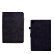 For Huawei MatePad T10 / T10S / Honor Tablet 6 Rhombus Embossed Leather Tablet Case(Black)