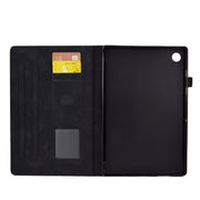 For Huawei MatePad T10 / T10S / Honor Tablet 6 Rhombus Embossed Leather Tablet Case(Black)