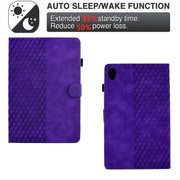 For Lenovo Tab M10 2nd TB-X306F/X306X Rhombus Embossed Leather Smart Tablet Case(Purple)