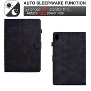 For Lenovo Tab M10 2nd TB-X306F/X306X Rhombus Embossed Leather Smart Tablet Case(Black)