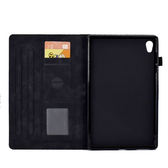 For Lenovo Tab M10 2nd TB-X306F/X306X Rhombus Embossed Leather Smart Tablet Case(Black)
