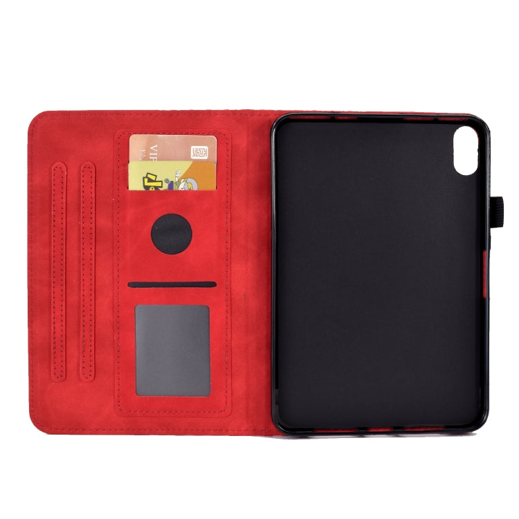 For Lenovo Tab P11 / J606F Rhombus Embossed Leather Smart Tablet Case(Red)