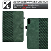 For Lenovo Tab P11 / J606F Rhombus Embossed Leather Smart Tablet Case(Green)