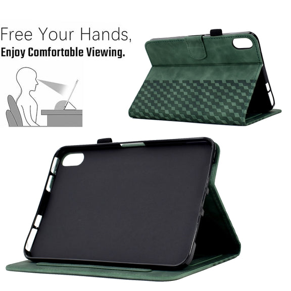 For Lenovo Tab P11 / J606F Rhombus Embossed Leather Smart Tablet Case(Green)