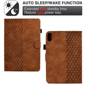 For Lenovo Tab P11 / J606F Rhombus Embossed Leather Smart Tablet Case(Brown)