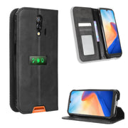 For Blackview BV7200 Magnetic Buckle Retro Texture Leather Phone Case(Black)