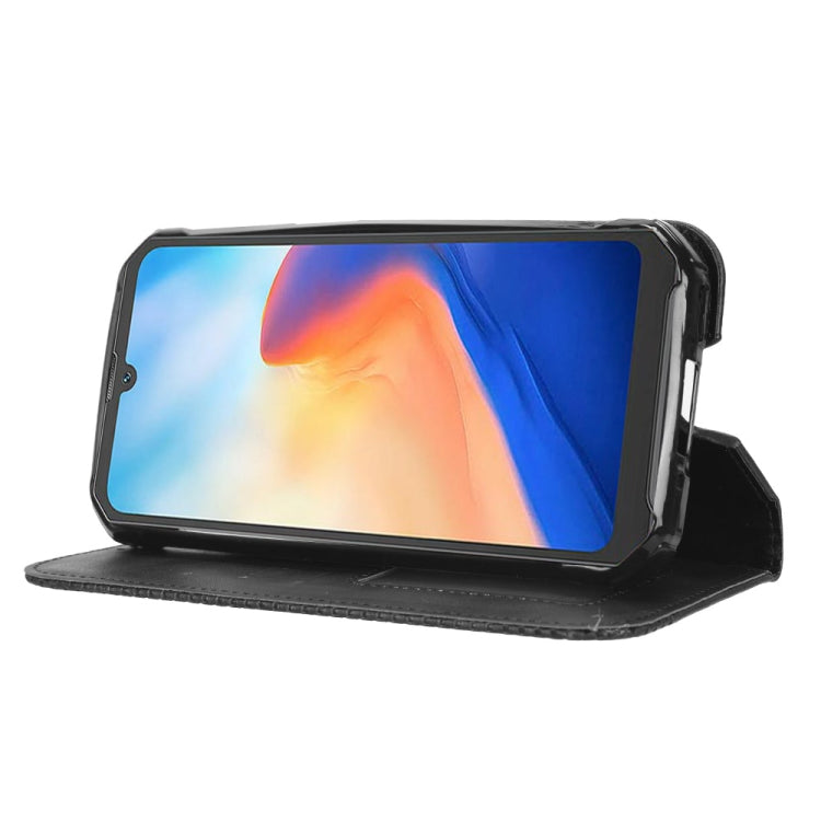 For Blackview BV7200 Magnetic Buckle Retro Texture Leather Phone Case(Black)