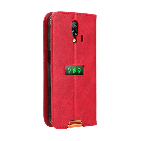 For Blackview BV7200 Magnetic Buckle Retro Texture Leather Phone Case(Red)