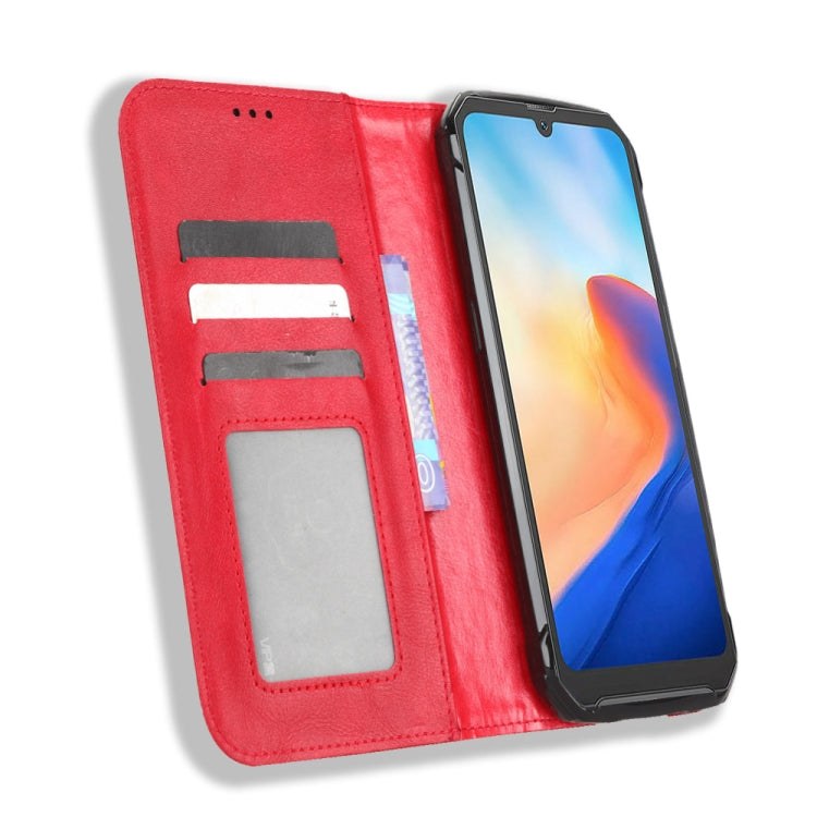 For Blackview BV7200 Magnetic Buckle Retro Texture Leather Phone Case(Red)