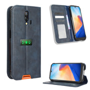 For Blackview BV7200 Magnetic Buckle Retro Texture Leather Phone Case(Blue)