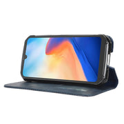 For Blackview BV7200 Magnetic Buckle Retro Texture Leather Phone Case(Blue)