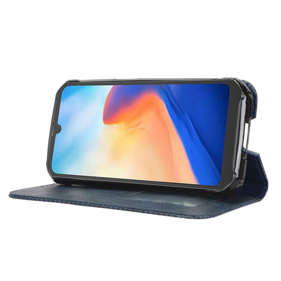 For Blackview BV7200 Magnetic Buckle Retro Texture Leather Phone Case(Blue)