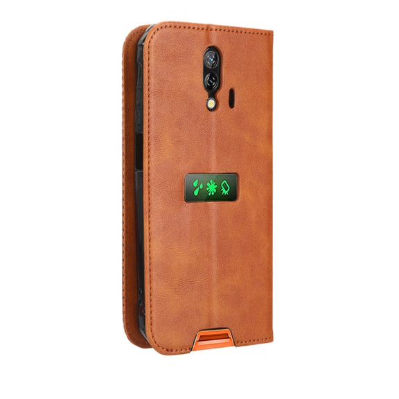 For Blackview BV7200 Magnetic Buckle Retro Texture Leather Phone Case(Brown)