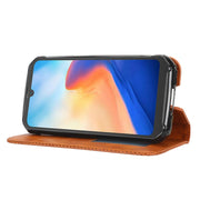 For Blackview BV7200 Magnetic Buckle Retro Texture Leather Phone Case(Brown)