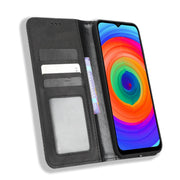 For Ulefone Note 14 Magnetic Buckle Retro Texture Leather Phone Case(Black)