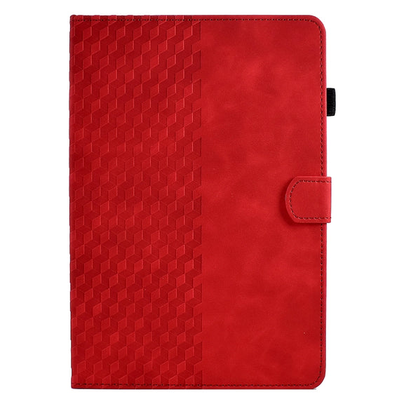 For Amazon Kindle Lite 2022 Rhombus Embossed Leather Tablet Case(Red)
