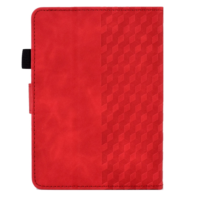 For Amazon Kindle Lite 2022 Rhombus Embossed Leather Tablet Case(Red)