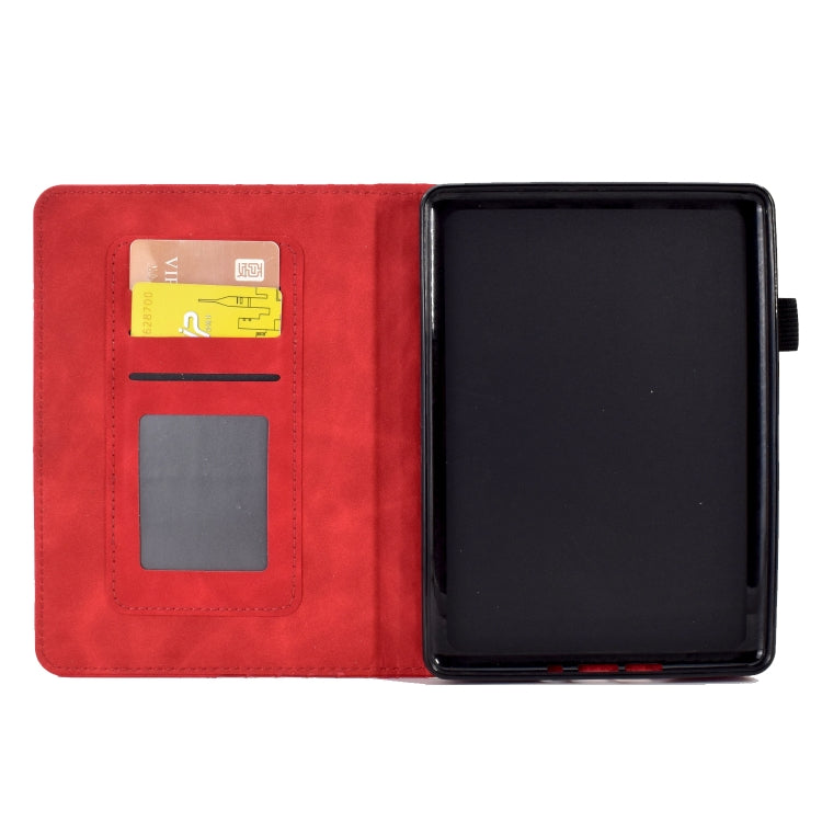 For Amazon Kindle Lite 2022 Rhombus Embossed Leather Tablet Case(Red)