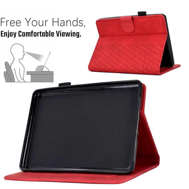 For Amazon Kindle Lite 2022 Rhombus Embossed Leather Tablet Case(Red)