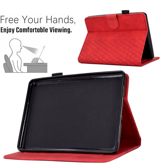 For Amazon Kindle Lite 2022 Rhombus Embossed Leather Tablet Case(Red)