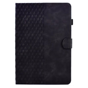 For Amazon Kindle Lite 2022 Rhombus Embossed Leather Tablet Case(Black)