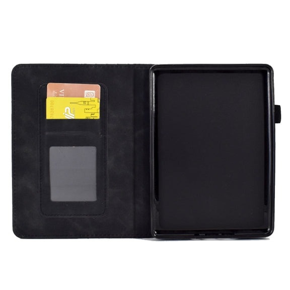 For Amazon Kindle Lite 2022 Rhombus Embossed Leather Tablet Case(Black)