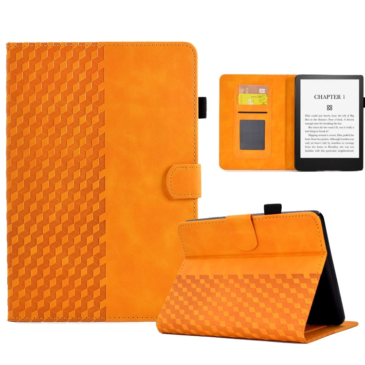 For Amazon Kindle PaperWhite 5 2021 Rhombus Embossed Leather Tablet Case(Khaki)