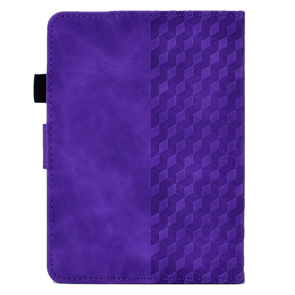 For Amazon Kindle PaperWhite 5 2021 Rhombus Embossed Leather Tablet Case(Purple)