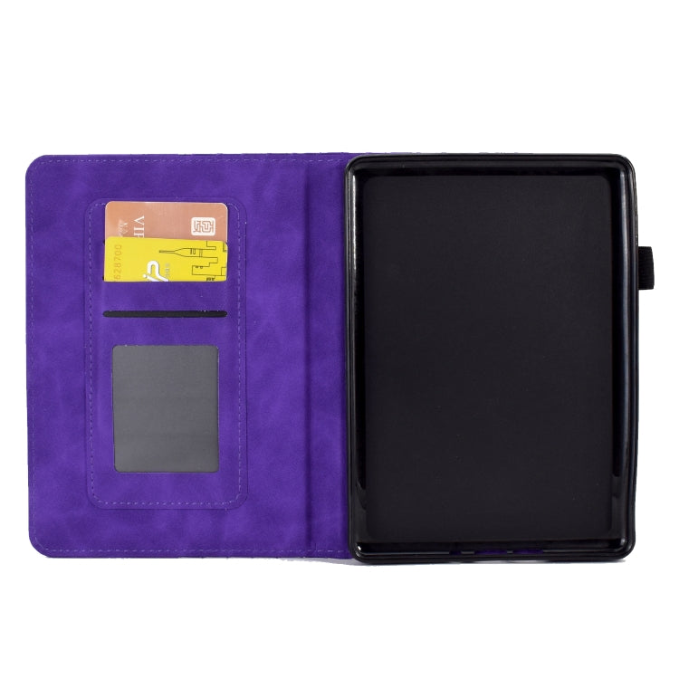 For Amazon Kindle PaperWhite 5 2021 Rhombus Embossed Leather Tablet Case(Purple)