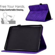 For Amazon Kindle PaperWhite 5 2021 Rhombus Embossed Leather Tablet Case(Purple)