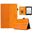 For Amazon Kindle PaperWhite 4 / 3 / 2 / 1 Rhombus Embossed Leather Tablet Case(Khaki) - free shipping - PMC TechLife - Order now!