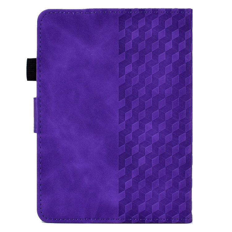 For Amazon Kindle PaperWhite 4 / 3 / 2 / 1 Rhombus Embossed Leather Tablet Case(Purple)