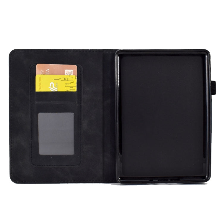 For Amazon Kindle PaperWhite 4 / 3 / 2 / 1 Rhombus Embossed Leather Tablet Case(Black)