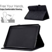 For Amazon Kindle PaperWhite 4 / 3 / 2 / 1 Rhombus Embossed Leather Tablet Case(Black)
