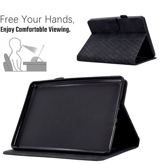 For Amazon Kindle PaperWhite 4 / 3 / 2 / 1 Rhombus Embossed Leather Tablet Case(Black)