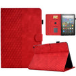 For Amazon Kindle Fire HD8 2020 Rhombus Embossed Leather Tablet Case(Red) - Amazon by PMC TechLife | Online Shopping South Africa | PMC TechLife | Buy Now Pay Later Mobicred