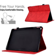 For Amazon Kindle Fire HD8 2020 Rhombus Embossed Leather Tablet Case(Red)
