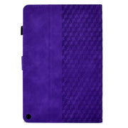 For Amazon Kindle Fire HD8 2020 Rhombus Embossed Leather Tablet Case(Purple)